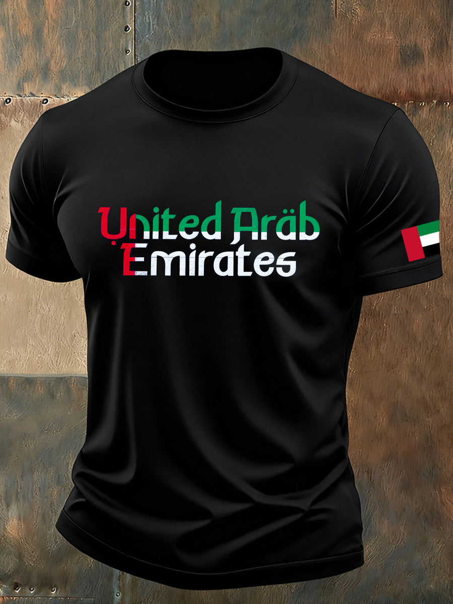 Men's UAE Art Print Casual T-Shirt
