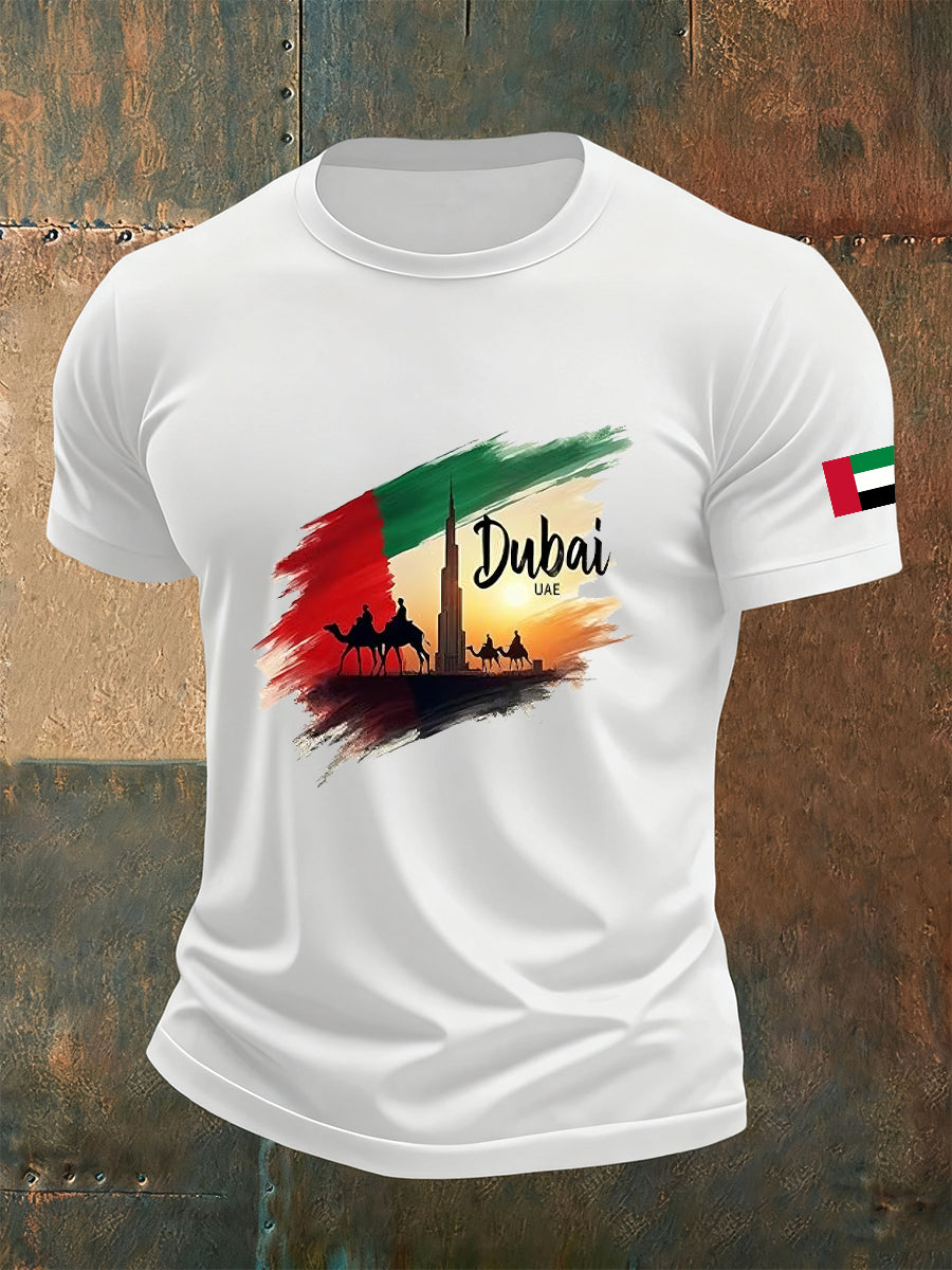 Men's Casual Loose-Fit Crew Neck Short Sleeve T-Shirt