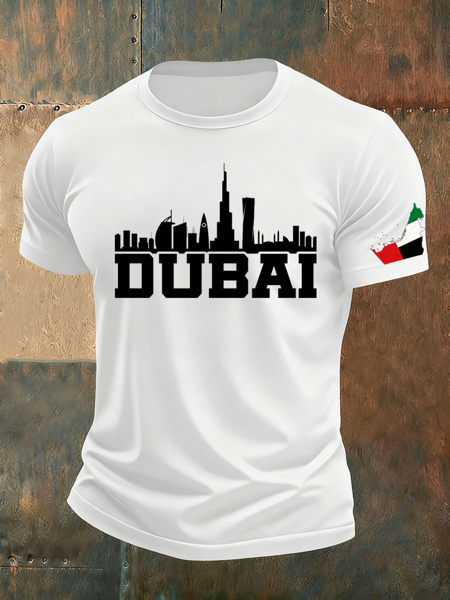 Men's UAE Art Print Casual T-Shirt