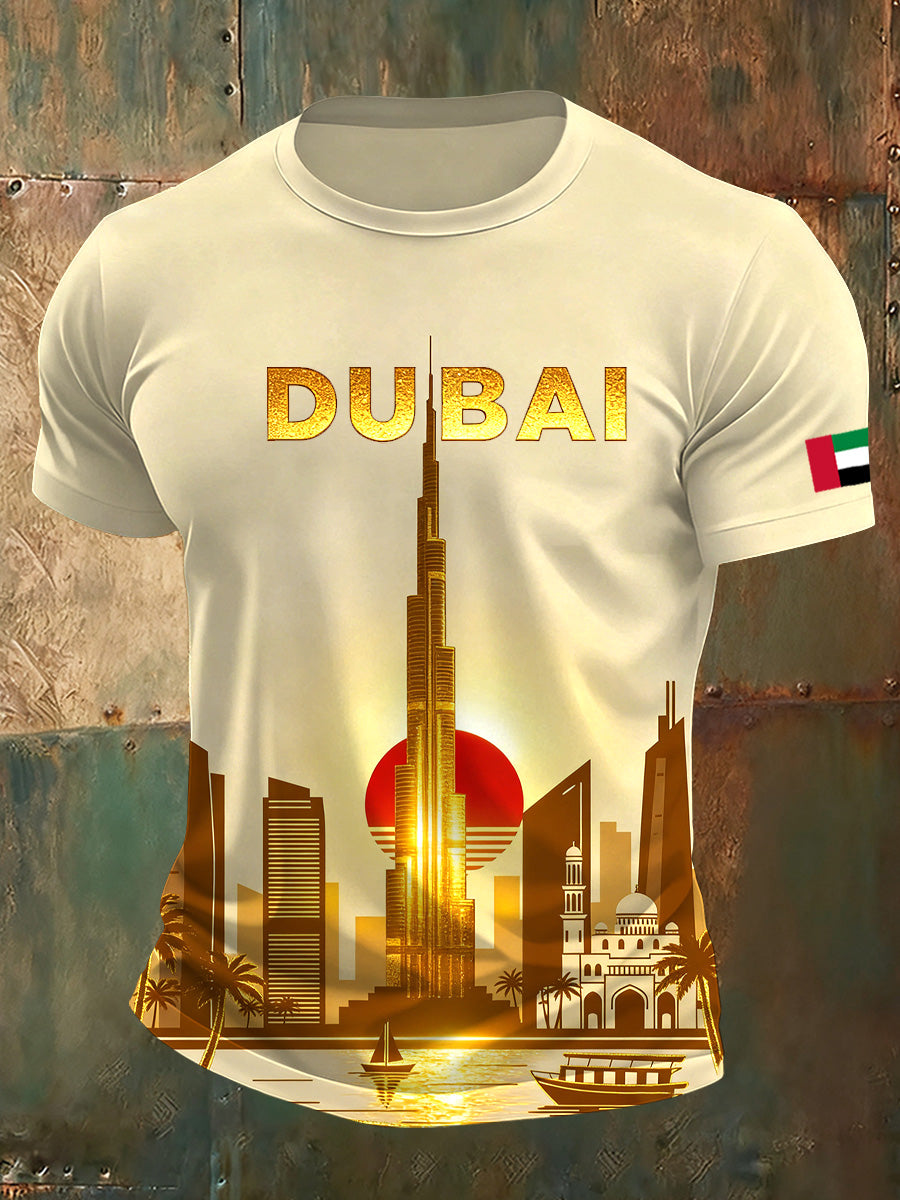Men's Uae Printed Casual T-Shirt