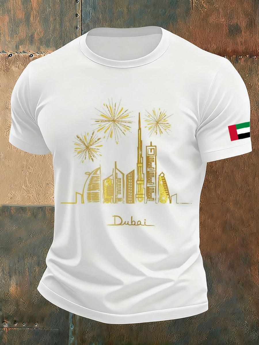 Men's Uae Printed Casual T-Shirt