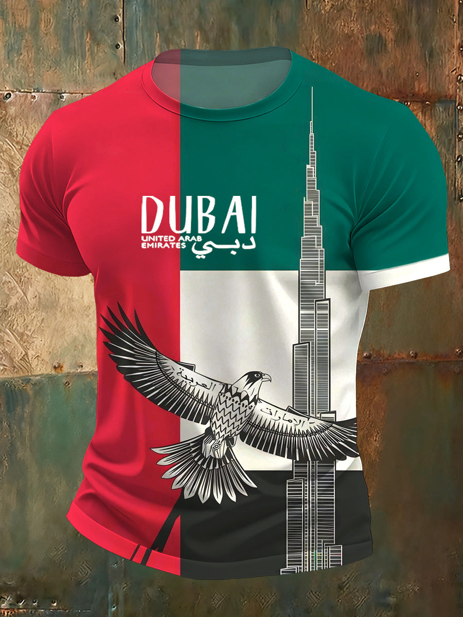 Men's Uae Printed Casual T-Shirt
