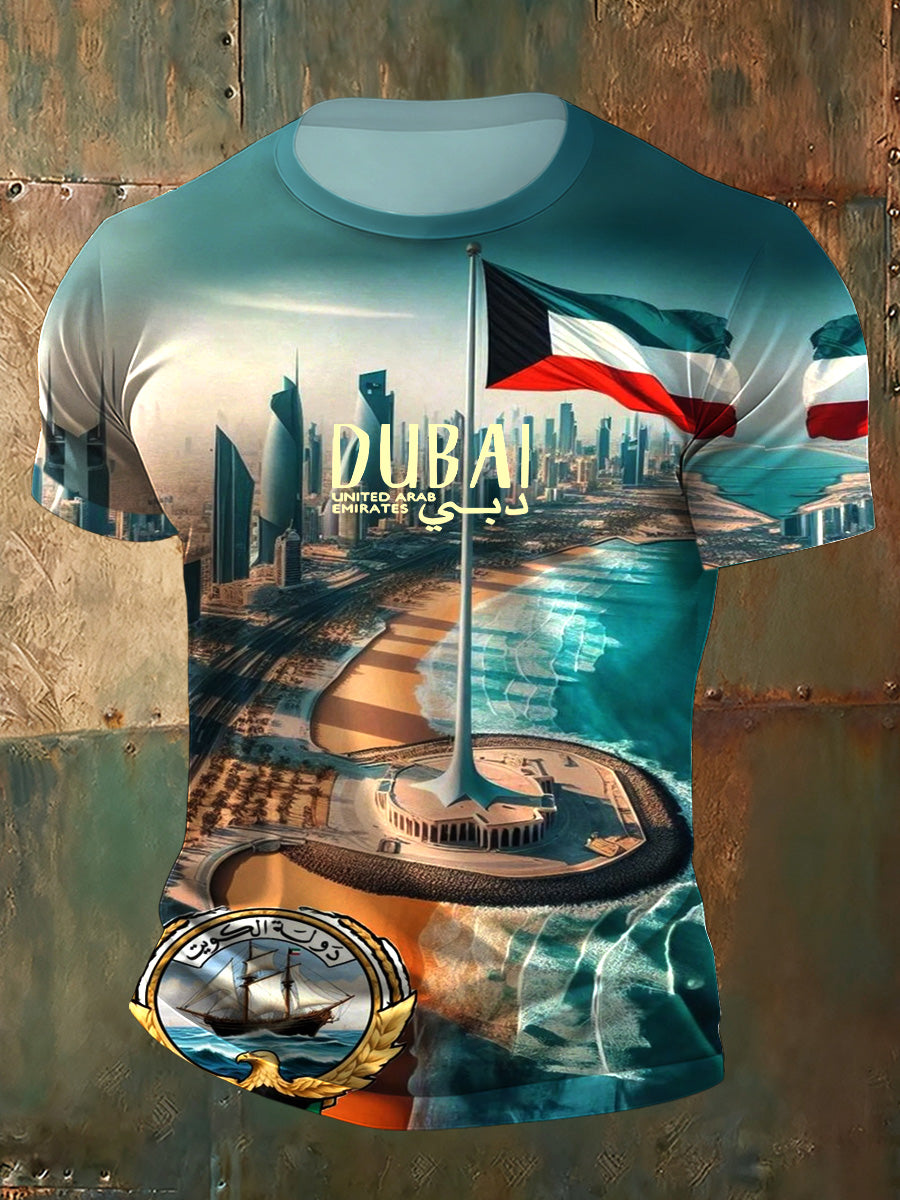 Men's Uae Printed Casual T-Shirt