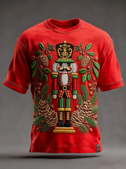 Men's Vintage Christmas Printed T-shirt