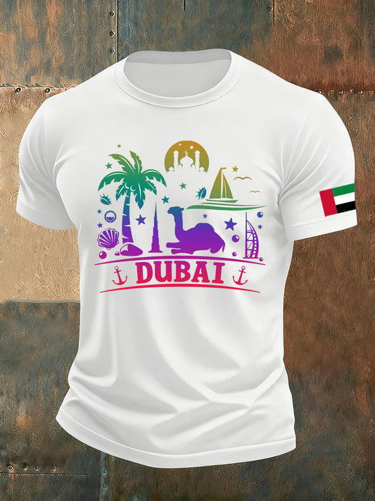 Men's UAE Art Print Casual T-Shirt