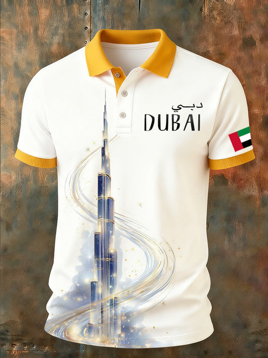 Men's UAE Art Print Polo Shirt