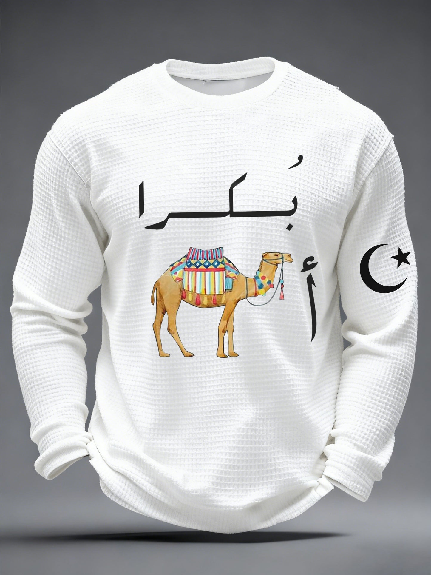 Men's Funny Egyptian Arabic Waffle Long Sleeve T-Shirt