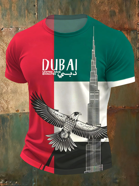 Men's Uae Printed Casual T-Shirt